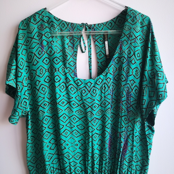 ANTHROPOLOGIE Plenty Tracy Reese Teal Romper - Picture 3 of 9